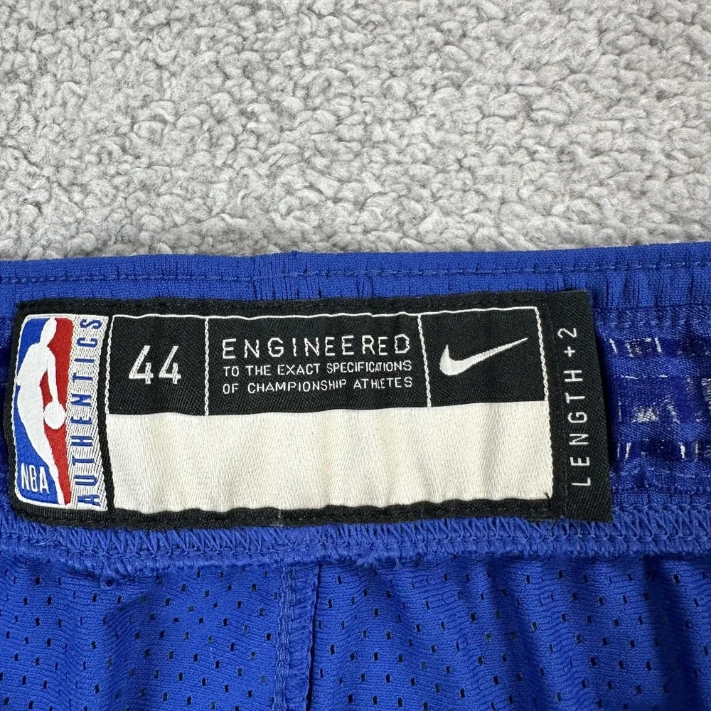 Golden State Warriors Shorts Mens XXL 44 +2 Blue Yellow Basketball Nike Dri Fit